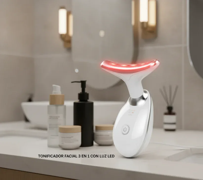 Beautytechk Sculpt 7 con luz roja en un baño